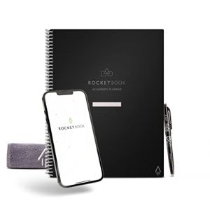 ROCKETBOOK Planificateur académique intelligent réutilisable format A4, carnet numérique pour étudiants et enseignants, journal universitaire quotidien, hebdomadaire, mensuel, 13 types de pages, (Atlantic Access Store, neuf)