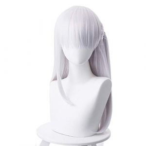 GUANBBD Jeu FGO Destinée Grand Ordre Assassin Kama Cosplay Perruques synthétiques résistantes à la chaleur Cheveux Halloween Fête Femmes Cosplay Perruque Taille unique Gris (GUANBAIJI1982, neuf)