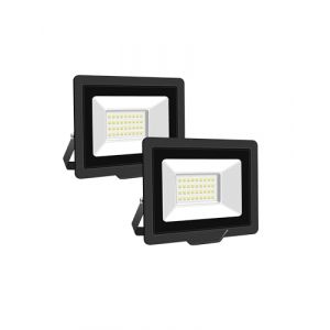 SKYWORLD 30W Projecteur LED Extérieur 2 pièce,3000LM Projecteur LED IP67 Etanche Spot LED Extérieur,6000K Blanc Froid Projecteur Exterieur LED,Projecteur Extérieur pour Cour Jardin Garage Terrasse (FSYP, neuf)