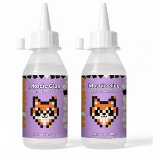 1DFAUL Colle transparente pour carrelage de mosaïque, colle forte, séchage rapide, imperméable, non toxique, parfaite pour les projets d'art de carrelage et les amateurs d'artisanat 200 g (YIXING US, neuf)