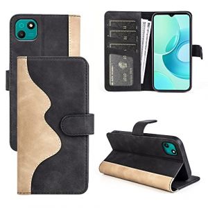 Fertuo Coque pour Wiko T10, Antichoc &Eacute;tui Housse en Cuir &agrave; Rabat Flip Cover Case avec Porte Carte, Support et Fermeture Magn&eacute;tique [Silicone Interne] Portefeuille pour Wiko T10, Noir (Fertuo Store, neuf)
