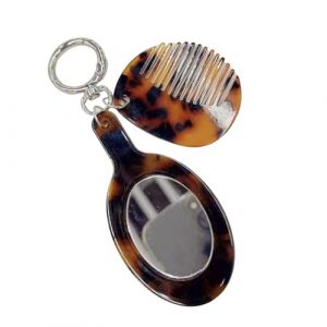 Porte-clés à la mode multifonctionnel léopard peigne porte-clés pour soins capillaires élégants porte-clés créatif porte-clés sac pendentif accessoire (DJFqin, neuf)