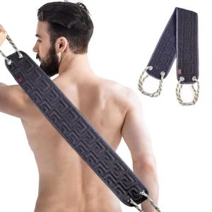 Brosse de douche pour le dos de la douche, exfoliant pour le dos, machine &agrave; laver pour la douche, la salle de bain, le nettoyage du corps et le massage (noir) (Luxiremi, neuf)