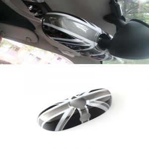 Compatible avec Mini Cooper Accessoires D&eacute;coration ABS Int&eacute;rieur R&eacute;troviseur Coque Coque, pour S&eacute;rie F 2014-2024 (Union Jack G, sans trou de capteur) (bjjs2019, neuf)