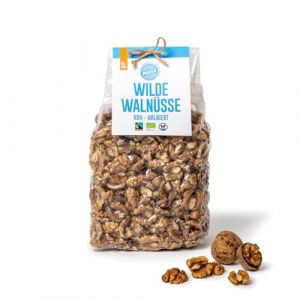 PAKKA - Moitiés de cerneaux de noix biologiques équitables Max Havelaar 1kg noix de montagne récoltées dans la nature auprès directement de petits producteurs de Samarkand Ouzbékistan végétalien 1000g (Pakka - premium organic nuts from small farmers, neuf