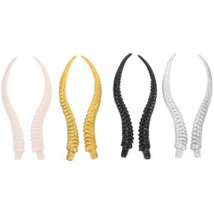 Beaupretty 4paires D&eacute;guisement Plastique L&eacute;ger Cornes De Taureau Et Faux Pour Cosplay Animal Accessoire D&eacute;coratif Pour Halloween Et F&ecirc;tes &agrave; Th&egrave;me (kiLIHK, neuf)