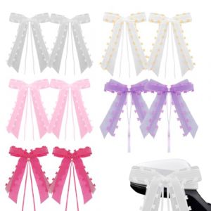 LACHT 10 Pi&egrave;ces Noeud Voiture Mariage,Decoration Voiture Mariage,D&eacute;coration Voiture Mariage,N&oelig;ud Ruban Mariage Voiture Dentelle En Forme De C&oelig;ur Arc,Mariages Kit,Pour Married Voitures,Party Deco Etc (candy27seven, neuf)