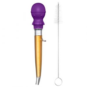 U-Taste Poire &agrave; Dinde coud&eacute;e de 42,5 g, r&eacute;sistante &agrave; la Chaleur, en tritan et Silicone de qualit&eacute; Alimentaire avec Brosse de Nettoyage pour badigeonner la Viande, la volaille, Le Poulet (Violet) (U-Taste Direct, neuf)