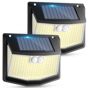 Lampe Solaire Exterieur Détecteur Mouvement: 248 LED Lumiere Solaire Extérieur avec Détecteur de Mouvement 3 Modes 270° Eclairage IP65 Etanche Spot Exterieur Mural Applique pour Jardin Garage Lot de 2 (ZCEU-001, neuf)