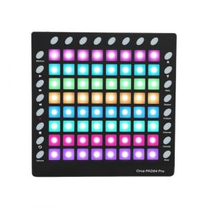 SHUAIGUO Contrôleur MIDI Portable DJ Pad avec 64 Pads RVB, éditeur intégré pour Performances en Direct, Plastique Noir (SENOUJIA, neuf)
