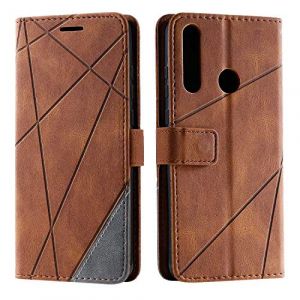 SONWO Coque pour Huawei Y6P, Etui en Cuir PU Portefeuille Housse Fermeture Magn&eacute;tique und Flip pour Huawei Y6P, avec Fermeture Magn&eacute;tique, Marron (SONWO EU STORE, neuf)