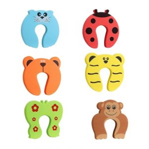 Yotlein 6 Pi&egrave;ces Bloque porte B&eacute;b&eacute;, Dessin Anim&eacute; Stop-porte Mousse, Protection Doigt Enfant Securite, Bloque Porte Enfant, Amortisseur Bloque Porte, Protection de Pince de Doigt Extr&ecirc;mement Flexible (LGS MARKET, neuf)