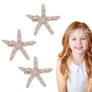 dinghaole 3 Pcs Barettes Cheveux Etoile de mer, Barrettes En Épingle À Cheveux Étoile De Mer Pour Femmes, Pinces à Cheveux Étoile de Mer, Bijoux Cheveux Etoile de Mer pour Femmes, Filles (BOHAO STORE, neuf)