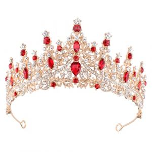 DRESHOW Couronne d'anniversaire pour Femmes Tiare de Cristal pour Filles Accessoires de Cheveux Tiare de Mariage Couronne de Princesse Paillet&eacute;e Serre-t&ecirc;te de F&ecirc;te Diad&egrave;mes pour Femme (Dreshow, neuf)