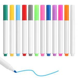 Stalora 12 Couleurs Stylos Fluorescents LED, marqueurs feutre, Feutres Effa&ccedil;ables pour Dessin et Tableau, Marqueurs Magiques pour Enfants, Kit de 12 Pi&egrave;ces Lumineux et Lavables (XinMingLiStore, neuf)