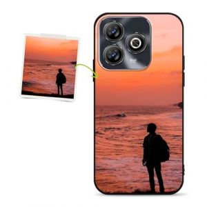 Phoona Coque Personnalis&eacute;e pour ZTE Blade A75 4G 6,6", Personnalisable &Eacute;tui de Protection avec Votre Propre Photo Image, Silicone TPU Personnaliser Custom Housse Bumper Cover, Noir (WEST COAST KNITWEAR EU, neuf)