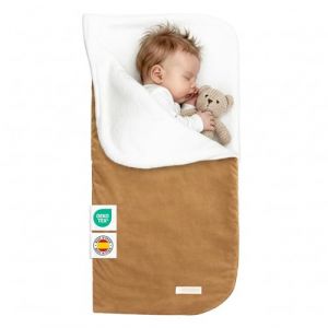 MIMUSELINA Nid d'ange B&eacute;b&eacute; Hiver Poussette et Berceau | Gigoteuse 0-6 Mois Hiver en Coton Doux | 2 en 1: Sac de Couchage B&eacute;b&eacute; 92x46 cm ou Couverture Emmaillotage 92x92 cm | Espagne (Latte) (Baby Mimuselina SL, neuf)
