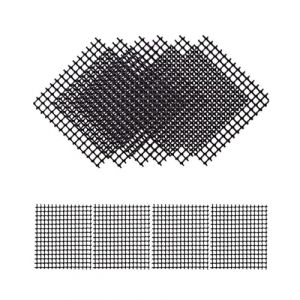 LEEQBCR 8 Pièces Filet de Couverture en Plastique Noir pour Bonsaï Pot de Fleur Filet de Grillage de Drainage de Jardin Abri pour Bonsaïs Bols, Pots ou Jardinières - 10x10cm (LEEQ EU, neuf)
