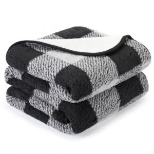 IDOGCHEW Couverture Chien Imperméable 152 x 127 cm, Plaid Chien Anti Pipi, 2 Faces Utilisables en Sherpa et Flanelle, Protège pour Lit Canapé Fauteuil, Noir Gris (IDOGCHEW, neuf)