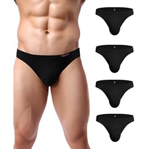 Avidlove Homme Slip Sexy Moulant Briefs sous Vetements Lot de 4 4 X Noir XL (Avidlove direct, neuf)