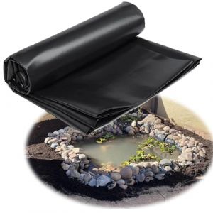 Dtyubfg B&acirc;che pour Bassin Jardin en PVC 6X12m,Rev&ecirc;tement B&acirc;che pour &Eacute;tang Ext&eacute;rieur Bassin de Poissons Noir en HDPE,pour Bassin Koi, Cascades d'eau, Baies (Couleur : Noir, Taille : 8X13m) (guangmao shop, neuf)