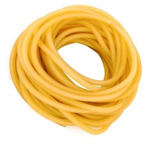 BOBOZHONG Tubes en Latex,5 mètres Naturel Latex Tubes Tuyau de Caoutchouc Élastique de Élastique pour la Fabrication de Pièces Élastique de Catapulte de Chasse à la Fronde Professionnelles (DUJUANHONG, neuf)