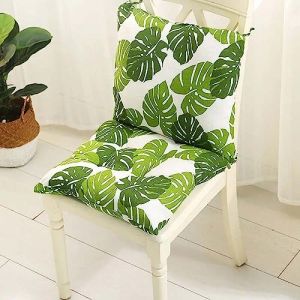 Coussin de Chaise avec Dossier 40x40 /45x45 Coussin de Siège Respirant Coussin Coton avec Rubans Coussins d’Assise de Jardin Exterieur Interieur Chaises de Cuisine ou de Salle à Manger (Color :#9 (YEYE-SHOP, neuf)