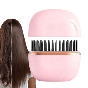Mini brosse à lisser les cheveux sans fil - Outil portable pour coiffure, mini peigne à lisser, pour filles, femmes, voyageurs, professionnels occupés, salons, vacances, utilisation quoti (Chacha grocery store, neuf)