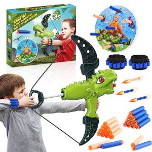 Toyzey Jouet Enfant 3 4 5 6 7 8 9 10 Ans Garçon, Jouets Arc et Flèche pour Enfants 3-12 Ans Jeux Exterieur Garçon 3-8 Ans Cadeaux Garçon Fille 3-12 Ans Dinosaure Jouets de Tir à l'arc pour Enfants (ISNOWA, neuf)