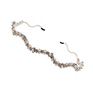 PACKOVE Bandeau de Perles et Ondulés Accessoire Élégant pour Tenues et Occasions Spéciales (Spring TU, neuf)