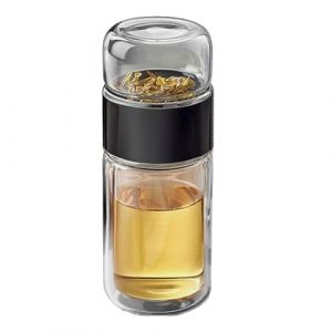 Infusifie Infusifie Infuseur &agrave; th&eacute; 280/350/420 ml Bouteille &agrave; th&eacute; isotherme &agrave; double couche S&eacute;paration du th&eacute; et de l'eau Bouteille &agrave; th&eacute; Portable Voyage Tasse &agrave; th&eacute; avec filtre en acier (diancaodengmaoyi, neuf)