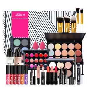 29Pcs Kit de maquillage Complet, Polyvalent Ensemble-cadeau de Cosmétique avec Fard à Paupières Palette Correcteur Fard à Joues Rouge à Lèvre pour Femme, Tout-en-un Mallette de Maquillage Beauté Set#2 (YouWinDirect, neuf)