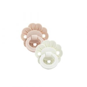 Elodie Details Binky Bloom Sucette Duo - Powder Pink/Vanilla White (Elodie Details, neuf)