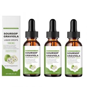 Gouttes liquides de corossol et de graviola - Antioxydants naturels | Favorise l'&eacute;quilibre g&eacute;n&eacute;ral | Ar&ocirc;me naturel | 59 ml,3Bottle (shangqinwangluokeji, neuf)