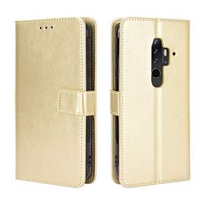 Coque pour Blackview BV6300 Pro &Eacute;tui &agrave; Rabat en Cuir PU Portefeuille Housse Simili Cuir Flip Cover Magn&eacute;tique Anti-Choc avec Fonction Stand Etuis Compatible avec Blackview BV6300 Pro, Or (BaiFu-EU, neuf)