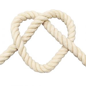 Corde en coton pour macramé, pour bricolage, projets décoratifs, jouets pour animaux de compagnie, 12 mm (10 m) (FOSERLY, neuf)