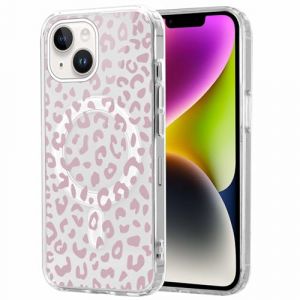 Foonary Magn&eacute;tique Coque pour iPhone 14/iPhone 13 6,1", Transparente Etui Aesthetic L&eacute;opard Motif Dessin Compatible avec MagSafe Case,Silicone Housse Protection Femme Clear Cover pour iPhone 14/13,2 (BAROR TRADING, neuf)