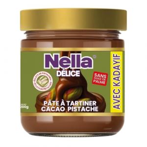P&acirc;te &agrave; Tartiner Cacao Pistache - 200 g &ndash; Recette Artisanale &ndash; Cr&egrave;me &agrave; Tartiner aux &Eacute;clats de Pistache Sans Huile de Palme, Sans Conservateurs ni Ar&ocirc;mes Artificiels (Lot 1, avec Kada&iuml;f Kunafa) (ASTREA HOME, neuf)