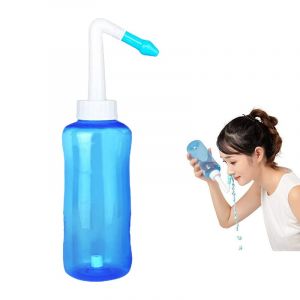 Kit Lavage de Nez Sinus Rinse Kit Kit de Rin&ccedil;age des SinusLavage Nez Irrigation Nasale Pot Douche Nasale 500ml Kit Lavage de Nez Douche Nasale Irrigation Nasale Sinus Rinse Lavage (Bleu*1) (EHOTER D&eacute;cor, neuf)