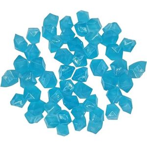 MacroHu 200pcs Pierres Fluorescentes Pierre Lumineuse Pierre Décorative pour Jardin Galet Lumineux Cailloux Aquarium Résine Cailloux Lumineux Galets Jardin Exterieur Cailloux Decoratif -Bleu Marine (HuDD, neuf)