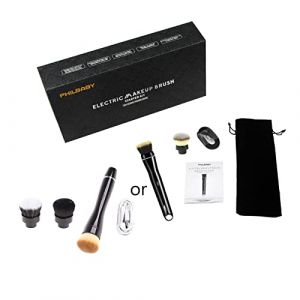 Brosse de maquillage électrique portable rotative à 360° - Rechargeable par USB - Avec 2 têtes de brosse (youhuadianzi, neuf)