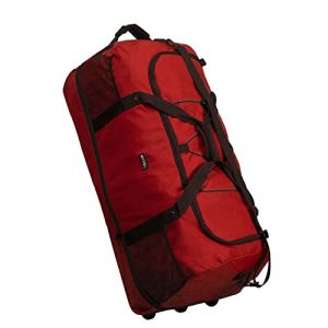 Sac de voyage / loisirs / sport &agrave; 3 roulettes avec soufflet, 4 couleurs, seulement 1,4 kg, 80 cm, volume jusqu'&agrave; 140 litres, rouge (Noir) - LL-211011-NR (LIAL Web B.V., neuf)