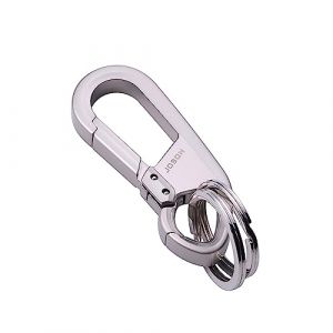 Mousqueton Porte Cl&eacute;, Porte Clef en Alliage de Zinc pour Voiture, Multifonction Porte Cl&eacute;s pour Moto Defense, Porte-Cl&eacute;s avec Petit Porte Cle Mousqueton, Porte Cles Argent (Deolven, neuf)