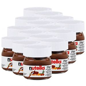 Nutella Ferrero Lot de 15 petits pots à tartiner, au chocolat, en verre, 25 g, fait de crème de nougat aux noisettes (Promoo Holdings, neuf)