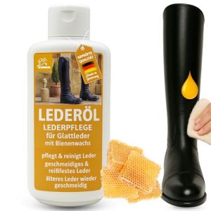 Huile de pied de boeuf pour cuir I Graisse pour cuir Voiture I cire abeille cuir I graisse pour entretien cuir I huile cuir graisse cuir equitation selle I graisse de cheval pour cuir incolore 500ml (EMMA-Eventing, neuf)