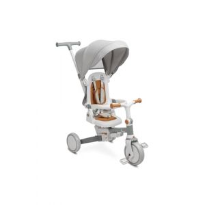 CARETERO Toyz Faro – Tricycle Bébé Évolutif, Draisienne Évolutif, Vélo Poussette - Tricycle Multifonctionnel avec Cadre Ajustable et Pliable - Sécurité et Polyvalence - Gris (IKS 2 Group, neuf)