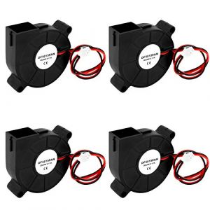 Ventilateur de Refroidissement Radial pour Imprimante 3D 4 Pcs Ventilateur d'Imprimante 3D 24V DC 50 x 50 x 15mm 5015 Ventilateur Hydraulique Ventilateur d'Imprimante 3D avec 2 Broches Câble 30cm (Taiqida, neuf)