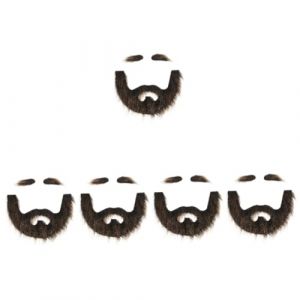 FOMIYES 5 Ensembles habiller la barbe barbes pour costumes barbe brune moustache à barbe complète fausse longue barbe fausse moustache fausse barbe simulée cosplay barbe peluche (Family&Personal, neuf)