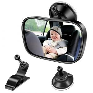 Range Tour Miroir de Voiture de B&eacute;b&eacute;, Rotation &agrave; 360&deg; R&eacute;troviseur Voiture, B&eacute;b&eacute; Vue Arri&egrave;re Miroir Avec Ventouse et Clip, Surveillance B&eacute;b&eacute; pour Vue Large, S&eacute;curit&eacute; Si&egrave;ges Arri&egrave;re (rtdz, neuf)