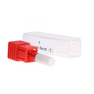 Tête de Forage à Ongles, Foret à Ongles, Accessoires de Machine de Manucure, Outil de Forage à Ongles, Tête Ronde Plate en Céramique, Tête Plate (Tête à maïs F) (Gulaer, neuf)